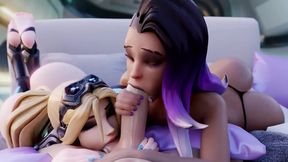 Collection of oral sex of anime female characters.
