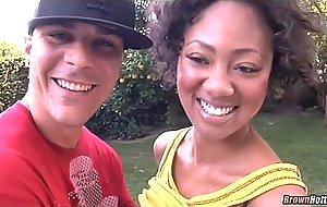 Amateur black sucks white felation