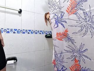 Caught My Step-Cousin Showering And That babe Begged For My Cum (POV)