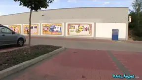 Cute Brunette Mona Qinu Gets Lured into Outdoor Public Sex & Parking Lot Blowjob