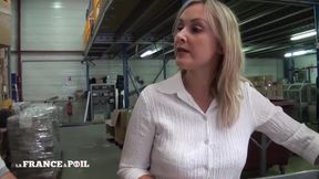 A Sexy, Nympho Boss Is Banging an Applicant Right in the Middle of the Warehouse.