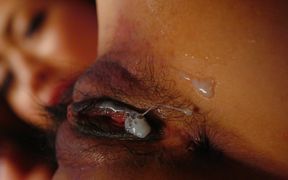 Japanese SakiShimazu in fishnet stockings gets a load inside