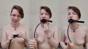 experiments combining an inflatable gag with a spider gag