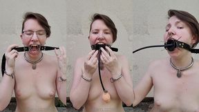 experiments combining an inflatable gag with a spider gag