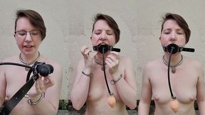 experiments combining an inflatable gag with a spider gag