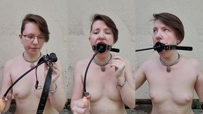 experiments combining an inflatable gag with a spider gag