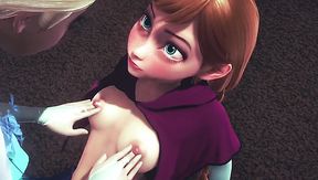 Shemale Elsa fucks Anna in tight pussy - Frozen Animated Porn Cartoon