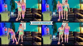 Floor Mat or Trampoline - Stella Skye and Goddess Rapture Give Their Slave a Tag Team Trampling Session - With Face Standing & Throat Standing - They Can't Decide Whether To Use Him As a Doormat or Trampoline - UltraHD (WMV)