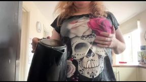 Hotwife Trix shows off her biggest natural tits and fresh breast milk