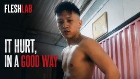 IT HURT...IN A GOOD WAY: Tattooed Pinoy Twink Stretches His Hole and Jerks Raw in Home Solo