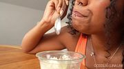 Accidentally becoming food for stepsis - Bratty Ebony Goddess Luna Law REAL swallow tiny stepbro while eating a sweet treat, taboo Vore, Giantess Feti
