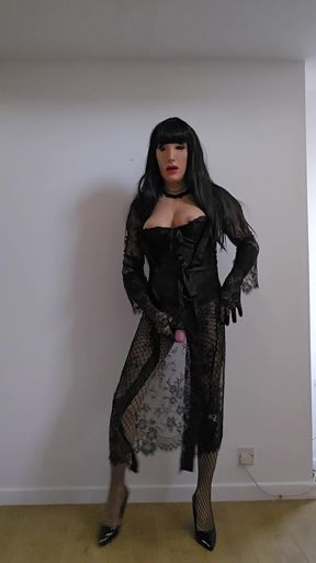 Sexy crossdresser in her favourite underwear