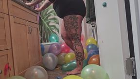 Barefoot Through Balloon Chaos