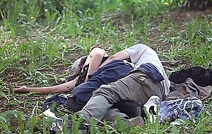 Hobo couple caught fucking