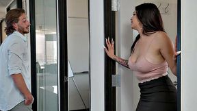 Big Titty Latina Carolina Cortez fucks co-worker for assistance