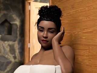 Thick Black Sweetheart gets kicked down in her apartment