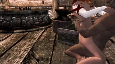 Asuna part 2 SAO + Skyrim (nice redhead)
