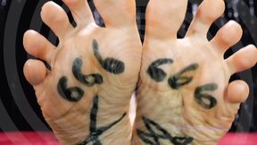 I mesmerise you to Satanism with my feet - Italian mistress female domination foot fetish religious satanic goddess sensual pov