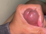 Nothing like releasing stress with a big straw | Short Cumshot | Circumcised