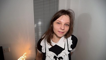 Full Video_Cute maid was fucked hard after cleaning and got her face dirty
