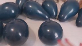 enchendo baloes na cama sozinha