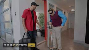 BRAZZERS - Jennifer White Plays A Cucking Game With Her Husband Where He Acts Blind As She Takes Two Big Cocks