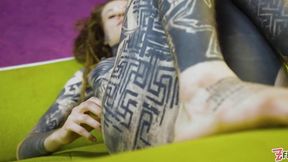 Skinny Tattooed Girl Pussy stuffing Fantasies