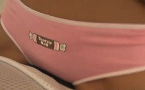 Check out cute booty of a playful Asian teen whore on cam