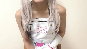 Asian femboy jerks off with a sissy sex toy