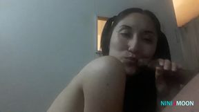 Cute babygirl lets me cum in her face