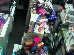 Str8 caught fucking on security camera in store