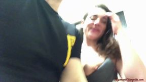 Horny Wife Get Her Mouth and Butt Fucked by a Housemate