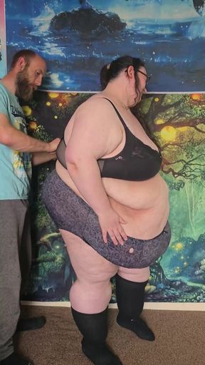 SSBBW Stripped Down to Underwear Part 1