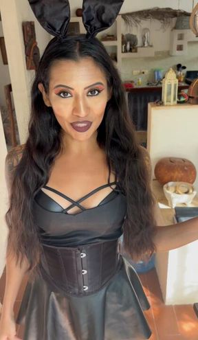 Goddess Bunny Shrinks & Toys with Tiny Man