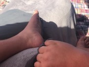 Stroking & Cumming in my Tent while watching my Naked Neighbor