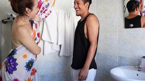 latin step cousin was fooling around with her in the bath