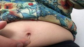 Aurora Borealis Plays With Her Navel UP CLOSE