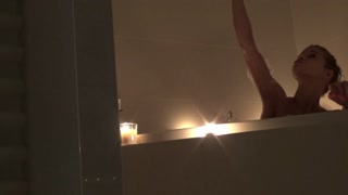 Petite Girlfriend´s Bathtime Voyeur. A must see Teen Fantasy.