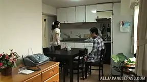 Passionate Japanese Housewife Handjob & Blowjob Seduces Her Man Thoroughly