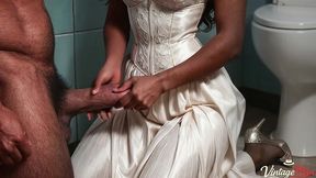 bride cheats on husband with his best friend in the toilet[ai]