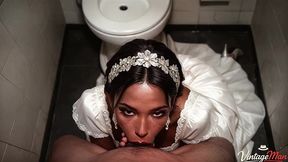 bride cheats on husband with his best friend in the toilet[ai]