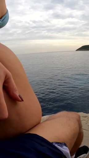 Fucking a Big Ass Spanish in Public with Sea View - Juliashadow009   Clip 1
