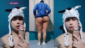 Big Ass Femboy Sucking Fat Dick