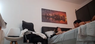 I fuck my girlfriend's pussy on all fours with a harness and we make delicious moans