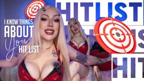 I know things about you / Hit List - bl4ckmail fantasy - challenge - interactive - blonde JOI - mistress - bimbo doll - big tits - big titty Goddess