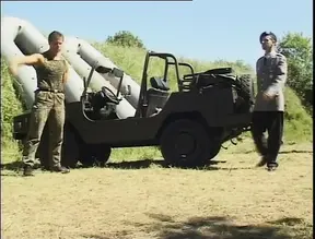 Hot soldiers and slutty hikers engage in wild group sex outdoors