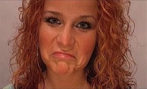 Redhead Slut Rams 30cm Dildo in Pussy