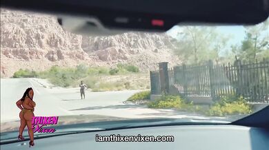 Thixen Vixen BBW Hitchhiker Chokes BBC Deep Roadside