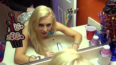 Big tittied blonde loves point of view BJs