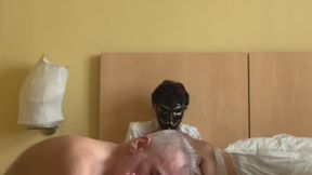 DirtyUncle in ecstasy before my feet, as I ignore him like a useless object